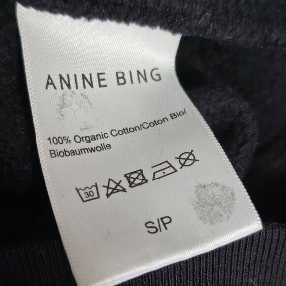 Anine Bing 'Kenny' Black Sweatshirt Jumper Women Size Small - Picture 11 of 11